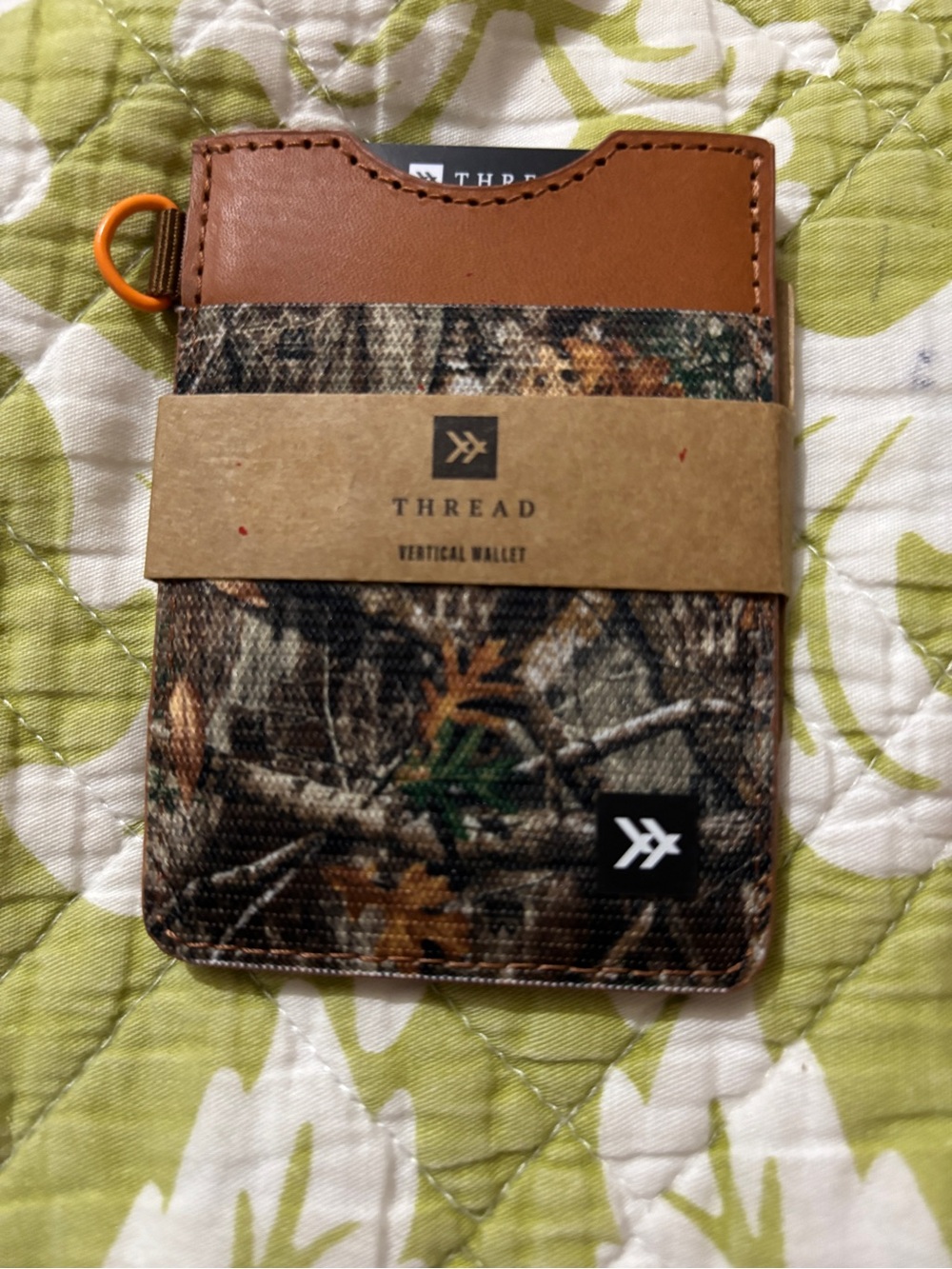 Thread Vertical Wallet - Brown Camo RFID Card Sleeve NWT